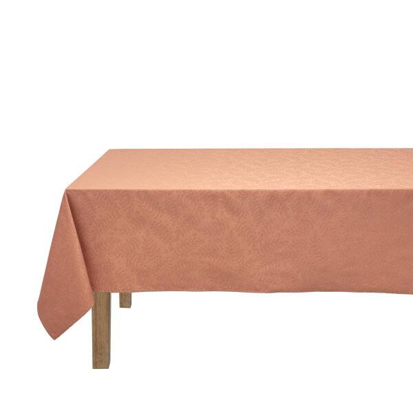 Beschichtete Tischdecke Vegetal Mood Papaye 175x250 cm Baumwolle - Le Jacquard Français