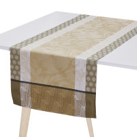 Coated table runner from Le Jacquard Français;...