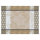 Placemats (2x Set) from Le Jacquard Français; Model Nature Urbaine Chene; main colour beige in cotton; Size 36x50 cm rectangular; Motif Flowers and plants; Pattern jacquard woven