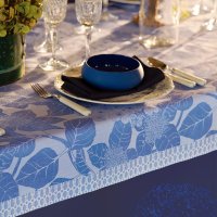 Tablecloth Hortensias Bleu 175x175 cm - Garnier Thiebaut 41517