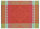 Coated placemats (2x Set) from Le Jacquard Français; Model Bastide Poivron; main colour red in cotton; Size 38x52 cm rectangular; Motif graphic patterns; Pattern jacquard woven