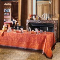 Tablecloth from Garnier-Thiebaut; Model Grace Flamboyant;...