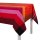Beschichtete Tischdecke von Le Jacquard Français; Modell Provence Gariguette in Grundfarbe rot aus Baumwolle; Größe 150x150 cm quadratisch; Motiv Sommer; Muster jacquard-gewebt