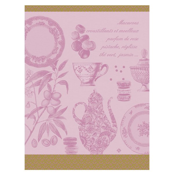 Geschirrtuch Macarons Rose - Le Jacquard Français 26320