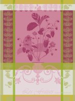 Tea towel from Garnier-Thiebaut; Model Fraisier Rose;...