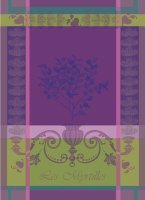 Tea towel from Garnier-Thiebaut; Model Myrtilles Violet;...
