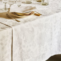 Centrotavola Mille Giverny Blanc 174x54 cm Cotone -...