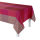 Mantel revestido de Le Jacquard Français; Modelo Fleurs De Kyoto Cerise; Color principal rojo en algodón; Tamaño 150x150 cm cuadrado; Motivo diseños gráficos en tejido jacquard