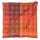 Stuhlkissen von Garnier Thiebaut; Modell Mille Wax Ketchup in Grundfarbe rot aus Baumwolle; Größe 38x38 cm quadratisch; Motiv grafische Muster; Muster jacquard-gewebt
