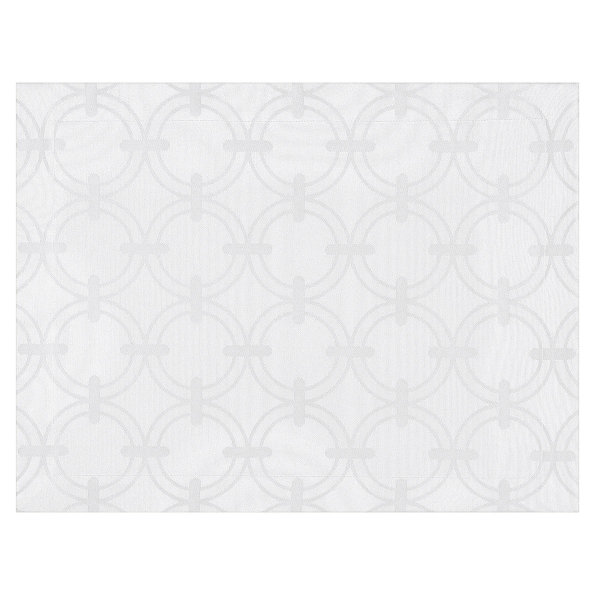 Tovagliette (2x Set) de Le Jacquard Français; Modelo Anneaux Blanc; Colore principale bianco en cotone; Taglia 38x50 cm rettangolare; Motivo disegni grafici, Occasioni festive in tessuto jacquard