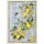 Tea towel from Tessitura Toscana Telerie; Model Sevillana Limoni; main colour yellow in linen; Size 50x70 cm rectangular; Motif Food and drink; Pattern printed