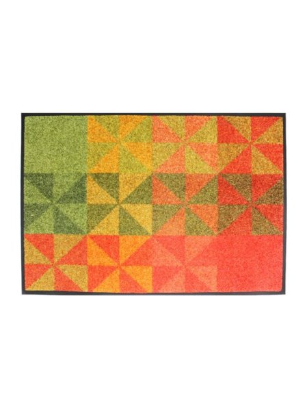 Doormat from Garnier-Thiebaut; Model Mille Quartz Multicolore; main colour multicolored in Polyamide; Size 50x75 cm rectangular; Motif ; Pattern printed