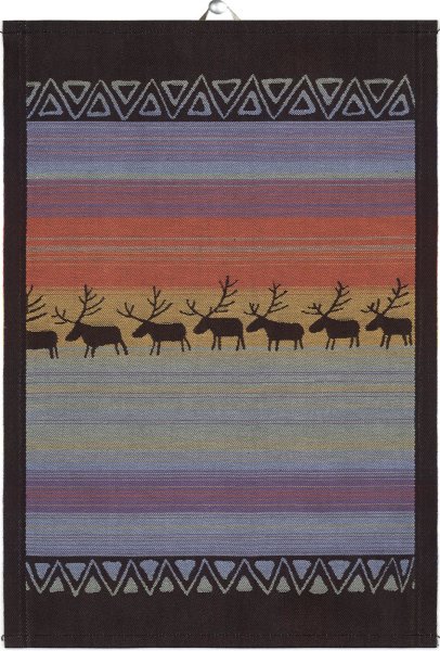 Asciugamano de Ekelund; Modelo Norrled ; Colore principale multicolore en cotone; Taglia 35x50 cm rettangolare; Motivo Animali, Natale, Inverno tessuto