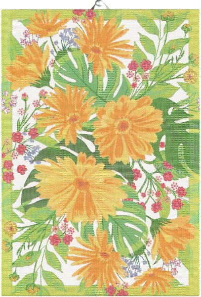 Towel from Ekelund; Model Beauty ; main colour multicolored in cotton; Size 35x50 cm rectangular; Motif Flowers and plants, Summer; Pattern Pixel-wowen (6 colours)