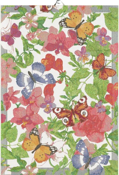 Towel from Ekelund; Model Summerfield ; main colour multicolored in cotton; Size 35x50 cm rectangular; Motif Summer, Animals; Pattern Pixel-wowen (6 colours)