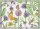 Placemats (2x Set) from Ekelund; Model Selma ; main colour multicolored in cotton; Size 35x48 cm rectangular; Motif Flowers and plants, Summer; Pattern Pixel-wowen (6 colours)