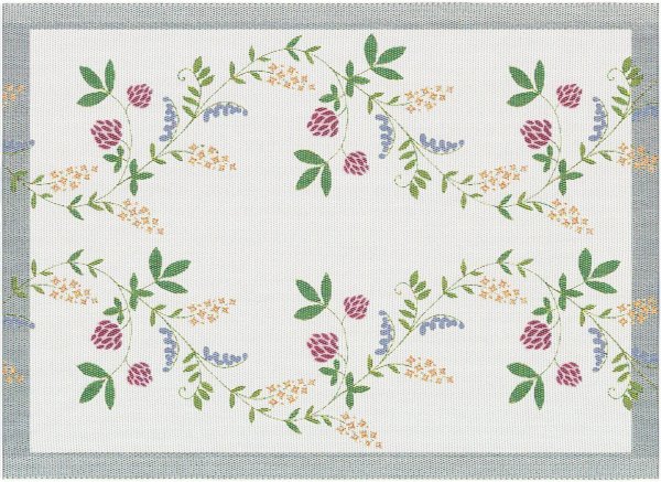 Sets de table (2xSet) de Ekelund; Model Summer Flowers ; Couleur principale multicolore en coton; Taille 35x48 cm rectangulaire; Motif Fleurs et plantes, Été Pixel tissé (6 couleurs)