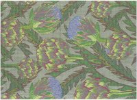 Placemats (2x Set) from Ekelund; Model Artichoke ; main colour purple in cotton; Size 35x48 cm rectangular; Motif Autumn, Fruit and vegetable; Pattern Pixel-wowen (6 colours)