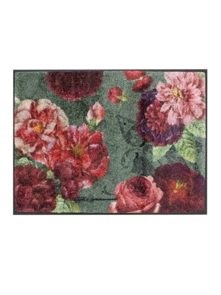 Fußmatte von Garnier Thiebaut; Modell Bouquet Floral Multicolore in Grundfarbe bunt aus Polyamid; Größe 50x75 cm rechteckig; Motiv ; Muster bedruckt