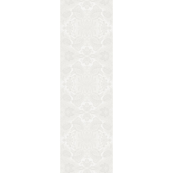 Runner da tavola de Garnier-Thiebaut; Modelo Mille Isaphire Blanc; Colore principale bianco en cotone; Taglia 55x180 cm rettangolare; Motivo Occasioni festive in tessuto jacquard