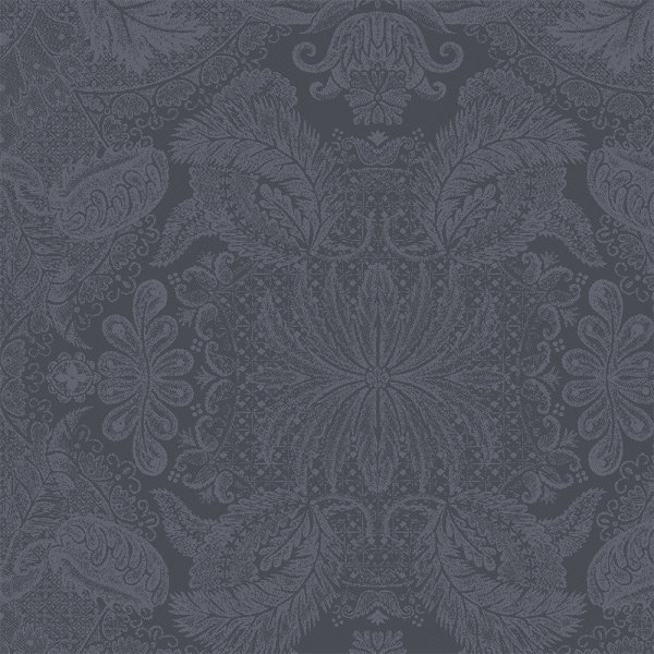 Tovaglioli (4x Set) de Garnier-Thiebaut; Modelo Mille Isaphire Zinc; Colore principale grigio en cotone; Taglia 55x55 cm quadrato; Motivo Occasioni festive in tessuto jacquard