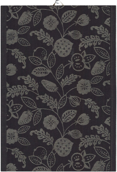 Towel from Ekelund; Model Höstslinga ; main colour white in Cotton-linen mix; Size 35x50 cm rectangular; Motif Flowers and plants, Autumn; Pattern woven