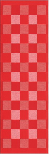 Chemin de table de Ekelund; Model Schack 330; Couleur principale rouge en Mélange coton-lin; Taille 35x110 cm rectangulaire; Motif Noël Tissé