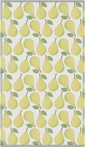 Tablecloth from Ekelund; Model Päron ; main colour yellow in cotton; Size 145x300 cm rectangular; Motif Summer; Pattern Pixel-wowen (6 colours)