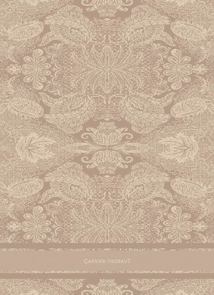 Canovaccio de Garnier-Thiebaut; Modelo Isaphire Naturel Metis; Colore principale beige en Misto cotone-lino; Taglia 56x77 cm rettangolare; Motivo  in tessuto jacquard