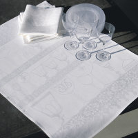 Seca-vasos Cristal Blanc 60x80 cm lino - Le Jacquard...