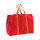 Bolsa de playa de Le Jacquard Français; Modelo Monoï Capucine; Color principal rojo en algodón; Tamaño  rectangular; Motivo  en tejido jacquard