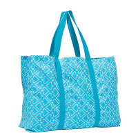 Sac de plage de Le Jacquard Français; Model Monoï Lagon; Couleur principale vert en coton; Taille  rectangulaire; Motif  tissé jacquard