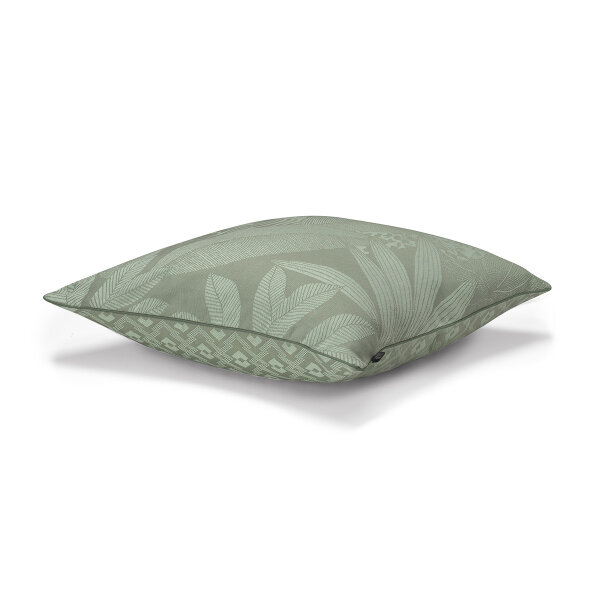Le Jacquard Français - Kissenhülle - Nature Sauvage - Crocodile aus 100% Baumwolle in grün - jacquard-gewebt - GTIN: 3660269274597