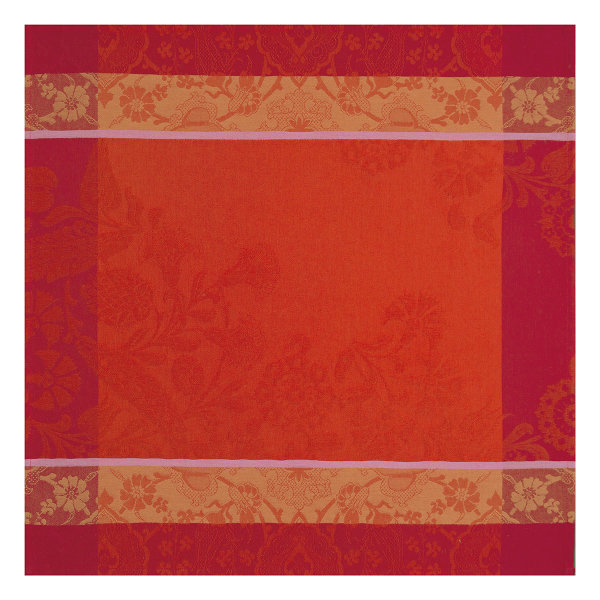 Tovaglioli (4x Set) de Le Jacquard Français; Modelo Voyage Iconique Coquelicot; Colore principale rosso en cotone; Taglia 58x58 cm quadrato; Motivo Fiori e piante in tessuto jacquard