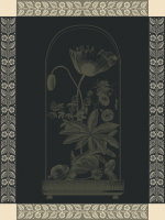 Torchon Curiosites Florales Empire 60x80 cm coton - Le...