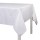 Tablecloth from Le Jacquard Français; Model Bosphore Blanc; main colour white in Cotton-linen mix; Size 175x250 cm rectangular; Motif festive occasions; Pattern jacquard woven