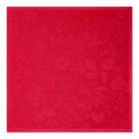 Servilletas (4x Set) de Le Jacquard Français; Modelo Cottage Rouge; Color principal rojo en algodón; Tamaño 50x50 cm cuadrado; Motivo Plantas y flores, Verano en tejido jacquard