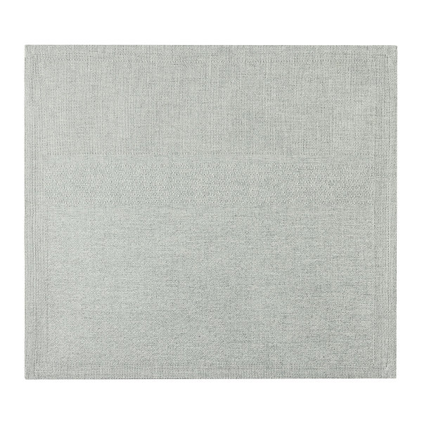 Serviettes de table (4x Set) de Le Jacquard Français; Model Slow Life Re-Use Galet; Couleur principale gris en tissu mixte; Taille 44x48 cm rectangulaire; Motif dessins graphiques tissé jacquard