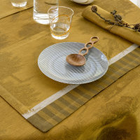 Sets de table (2xSet) Souveraine Or 36x50 cm lin - Le Jacquard Français