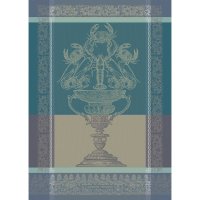 Tea towel Coupe Fruits De Mer Turquoise 56x77 cm cotton -...