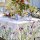 Chemin de table Iris DHiver Blanc 50x155 cm lin - Garnier-Thiebaut