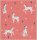 Couverture bébé de Ekelund; Model Dalmatiner 550; Couleur principale rose en coton; Taille 70x75 cm rectangulaire; Motif Série pour enfants, Animaux Pixel tissé (6 couleurs)