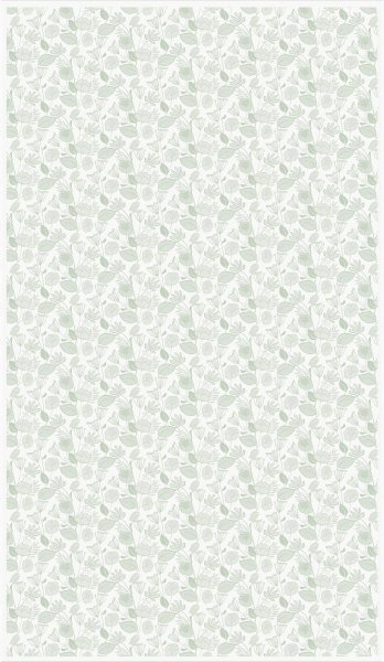 Nappe de Ekelund; Model Grönska 040; Couleur principale vert en coton; Taille 145x250 cm rectangulaire; Motif Fleurs et plantes, Printemps Tissé