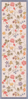 Tischläufer von Ekelund; Modell Flower 599 in Grundfarbe verschiedene aus Baumwolle; Größe 35x120 cm rechteckig; Motiv Blumen und Pflanzen, Sommer; Muster Pixel gewebt (3-farbig)