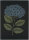 Küchenhandtuch von Ekelund; Modell Hydrangea 910 in Grundfarbe blau aus Baumwolle; Größe 48x70 cm rechteckig; Motiv Blumen und Pflanzen, Sommer; Muster gewebt