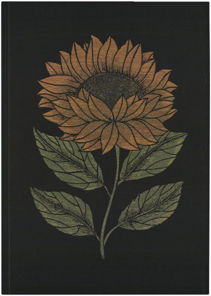 Essuie-mains de Ekelund; Model Helia 920; Couleur principale jaune en coton; Taille 48x70 cm rectangulaire; Motif Fleurs et plantes, Été Tissé