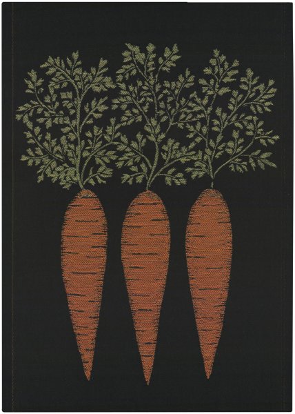 Essuie-mains de Ekelund; Model Morot 970; Couleur principale orange en coton; Taille 35x50 cm rectangulaire; Motif Fruits et légumes Tissé