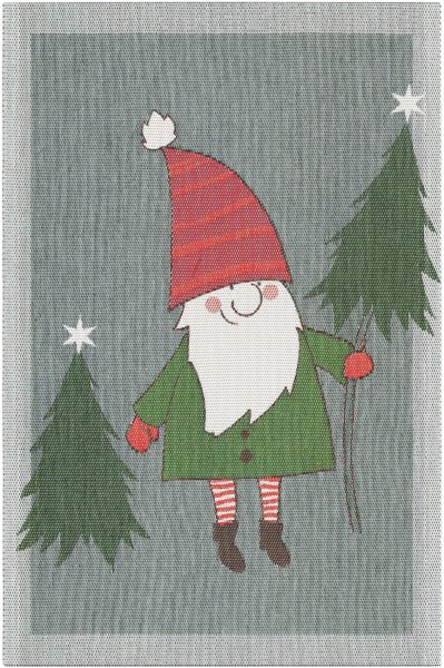 Küchenhandtuch von Ekelund; Modell Nisse 599 in Grundfarbe verschiedene aus Baumwolle; Größe 40x60 cm rechteckig; Motiv Weihnachten; Muster Pixel gewebt (6-farbig)