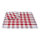 Napkins (2x Set) from Le Jacquard Français; Model Bistrot Francais Rouge; main colour red in cotton; Size 50x50 cm Square; Motif graphic patterns; Pattern woven