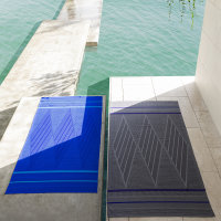 Strandtuch Sand Club Regate Lagoon 100x200 cm Baumwolle - Le Jacquard Français